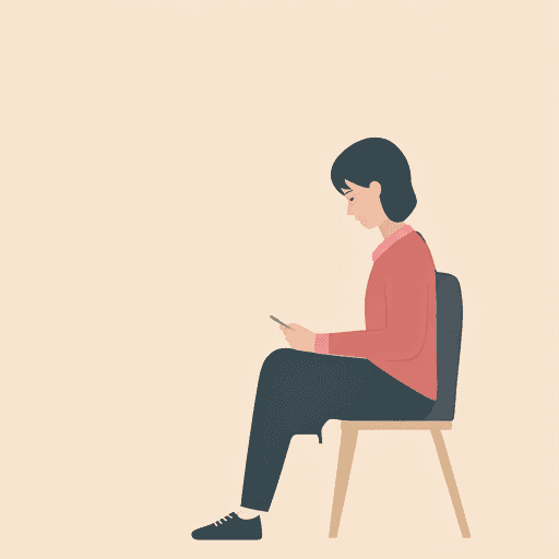 Student learning on smartphone